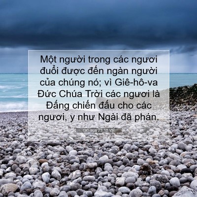 Picture 07 - Giô-sua 23:10 VIE - Một người trong các ngươi đuổi - Bible Verse Picture
