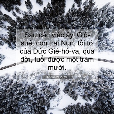 Picture 07 - Giô-sua 24:29 VIE - Sau các việc ấy, Giô-suê, con trai Nun, - Bible Verse Picture