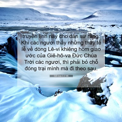 Picture 07 - Giô-sua 3:3 VIE - truyền lịnh này cho dân sự rằng: Khi - Bible Verse Picture