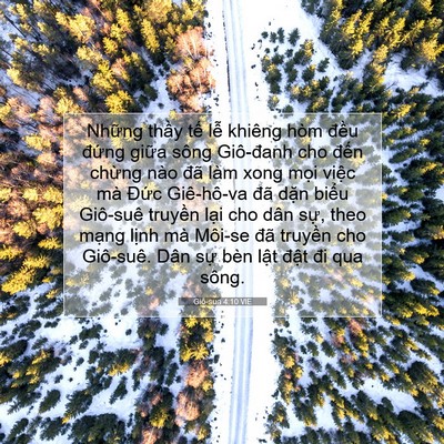 Picture 07 - Giô-sua 4:10 VIE - Những thầy tế lễ khiêng hòm đều - Bible Verse Picture