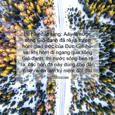 Picture 07 - Giô-sua 4:7 VIE - thì hãy đáp rằng: Aáy là nước sông - Bible Verse Picture
