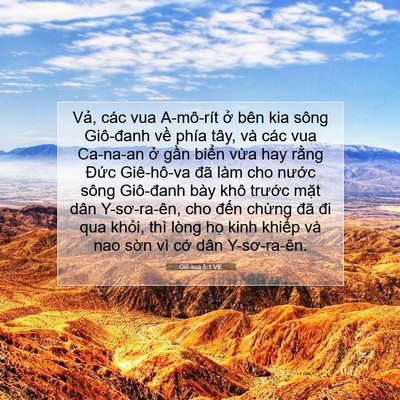 Picture 07 - Giô-sua 5:1 VIE - Vả, các vua A-mô-rít ở bên kia sông - Bible Verse Picture