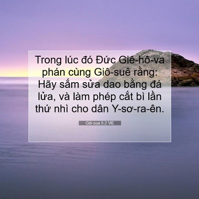 Picture 07 - Giô-sua 5:2 VIE - Trong lúc đó Đức Giê-hô-va phán cùng - Bible Verse Picture