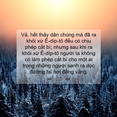 Picture 07 - Giô-sua 5:5 VIE - Vả, hết thảy dân chúng mà đã ra khỏi - Bible Verse Picture