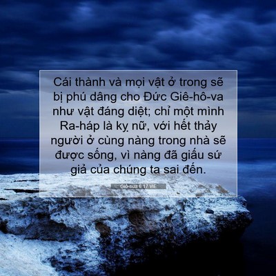 Picture 07 - Giô-sua 6:17 VIE - Cái thành và mọi vật ở trong sẽ bị - Bible Verse Picture