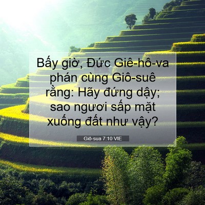 Picture 07 - Giô-sua 7:10 VIE - Bấy giờ, Đức Giê-hô-va phán cùng - Bible Verse Picture