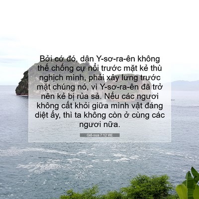 Picture 07 - Giô-sua 7:12 VIE - Bởi cớ đó, dân Y-sơ-ra-ên không thế - Bible Verse Picture