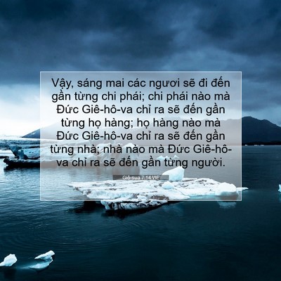 Picture 07 - Giô-sua 7:14 VIE - Vậy, sáng mai các ngươi sẽ đi đến - Bible Verse Picture