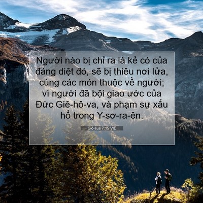 Picture 07 - Giô-sua 7:15 VIE - Người nào bị chỉ ra là kẻ có của - Bible Verse Picture