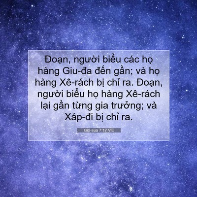 Picture 07 - Giô-sua 7:17 VIE - Đoạn, người biểu các họ hàng Giu-đa - Bible Verse Picture