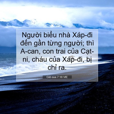 Picture 07 - Giô-sua 7:18 VIE - Người biểu nhà Xáp-đi đến gần từng - Bible Verse Picture