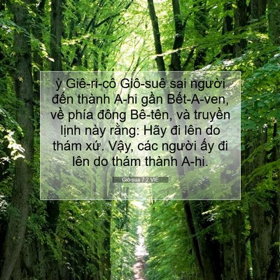 Picture 07 - Giô-sua 7:2 VIE - ỳ Giê-ri-cô Giô-suê sai người đến - Bible Verse Picture