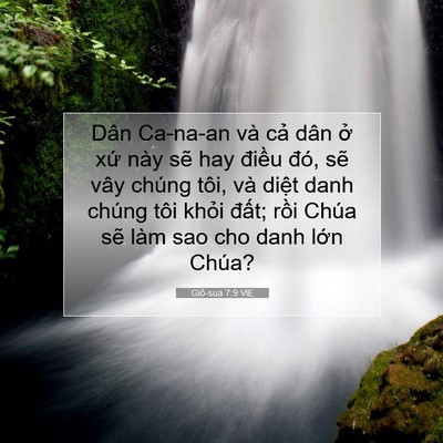 Picture 07 - Giô-sua 7:9 VIE - Dân Ca-na-an và cả dân ở xứ này sẽ - Bible Verse Picture
