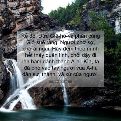 Picture 07 - Giô-sua 8:1 VIE - Kế đó, Đức Giê-hô-va phán cùng - Bible Verse Picture