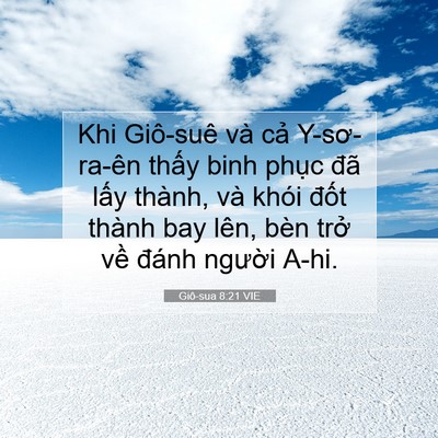 Picture 07 - Giô-sua 8:21 VIE - Khi Giô-suê và cả Y-sơ-ra-ên thấy binh - Bible Verse Picture