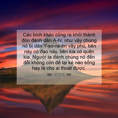 Picture 07 - Giô-sua 8:22 VIE - Các binh khác cũng ra khỏi thành đón - Bible Verse Picture