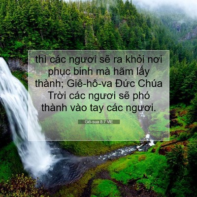 Picture 07 - Giô-sua 8:7 VIE - thì các ngươi sẽ ra khỏi nơi phục binh - Bible Verse Picture