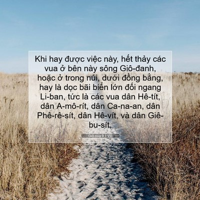 Picture 07 - Giô-sua 9:1 VIE - Khi hay được việc này, hết thảy các - Bible Verse Picture