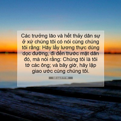 Picture 07 - Giô-sua 9:11 VIE - Các trưởng lão và hết thảy dân sự - Bible Verse Picture
