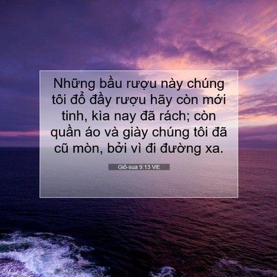 Picture 07 - Giô-sua 9:13 VIE - Những bầu rượu này chúng tôi đổ - Bible Verse Picture
