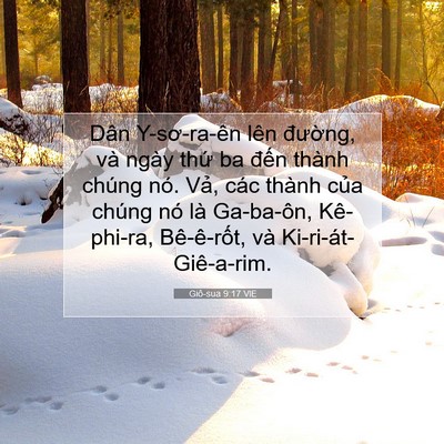 Picture 07 - Giô-sua 9:17 VIE - Dân Y-sơ-ra-ên lên đường, và ngày thứ - Bible Verse Picture