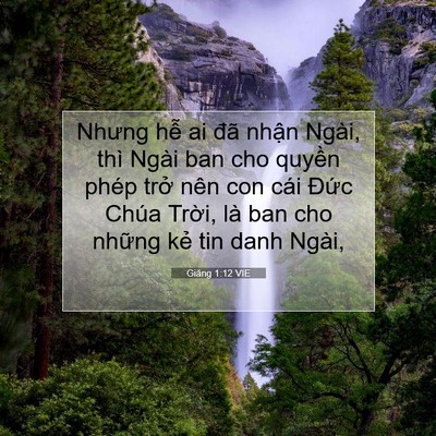 Picture 07 - Giăng 1:12 VIE - Nhưng hễ ai đã nhận Ngài, thì Ngài ban - Bible Verse Picture