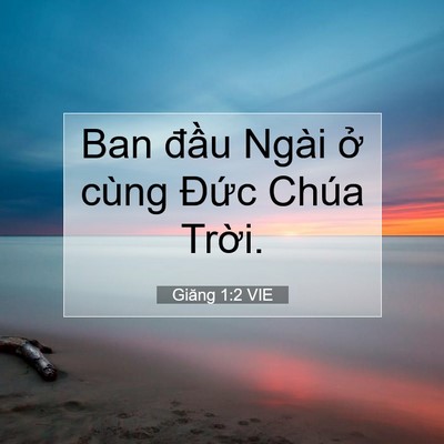 Picture 07 - Giăng 1:2 VIE - Ban đầu Ngài ở cùng Đức Chúa - Bible Verse Picture