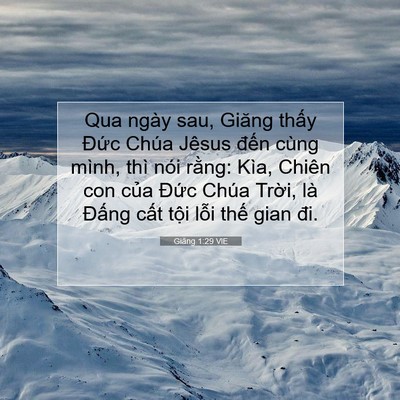 Picture 07 - Giăng 1:29 VIE - Qua ngày sau, Giăng thấy Đức Chúa Jêsus - Bible Verse Picture