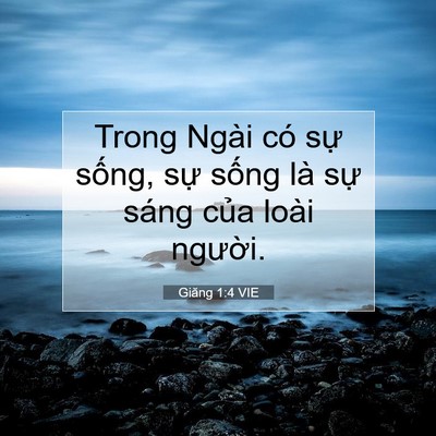 Picture 07 - Giăng 1:4 VIE - Trong Ngài có sự sống, sự sống là sự - Bible Verse Picture