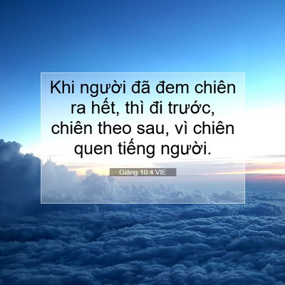 Picture 07 - Giăng 10:4 VIE - Khi người đã đem chiên ra hết, thì đi - Bible Verse Picture