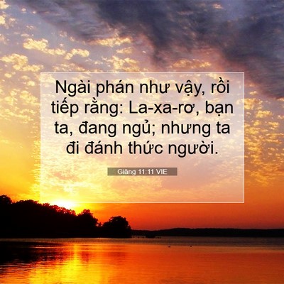 Picture 07 - Giăng 11:11 VIE - Ngài phán như vậy, rồi tiếp rằng: - Bible Verse Picture
