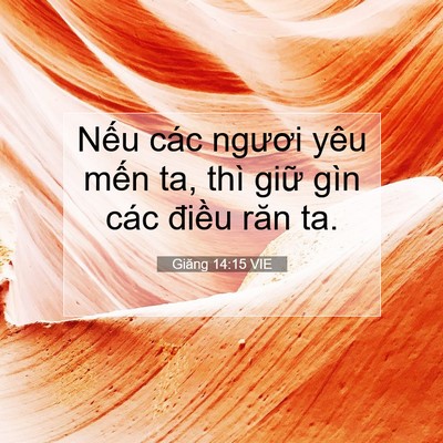 Picture 07 - Giăng 14:15 VIE - Nếu các ngươi yêu mến ta, thì giữ gìn - Bible Verse Picture