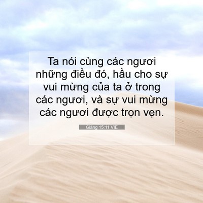 Picture 07 - Giăng 15:11 VIE - Ta nói cùng các ngươi những điều đó, - Bible Verse Picture