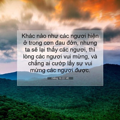 Picture 07 - Giăng 16:22 VIE - Khác nào như các ngươi hiện ở trong - Bible Verse Picture