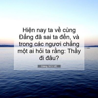 Picture 07 - Giăng 16:5 VIE - Hiện nay ta về cùng Đấng đã sai ta - Bible Verse Picture
