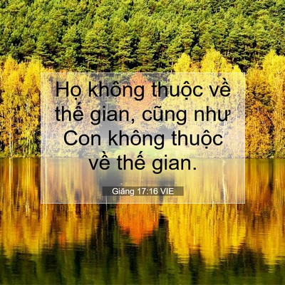 Picture 07 - Giăng 17:16 VIE - Họ không thuộc về thế gian, cũng như - Bible Verse Picture