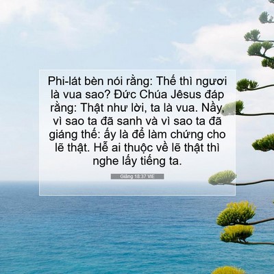 Picture 07 - Giăng 18:37 VIE - Phi-lát bèn nói rằng: Thế thì ngươi là - Bible Verse Picture
