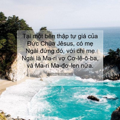 Picture 07 - Giăng 19:25 VIE - Tại một bên thập tự giá của Đức - Bible Verse Picture