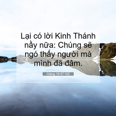 Picture 07 - Giăng 19:37 VIE - Lại có lời Kinh Thánh nầy nữa: Chúng - Bible Verse Picture