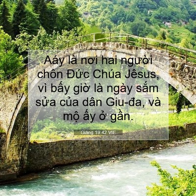 Picture 07 - Giăng 19:42 VIE - Aáy là nơi hai người chôn Đức Chúa - Bible Verse Picture