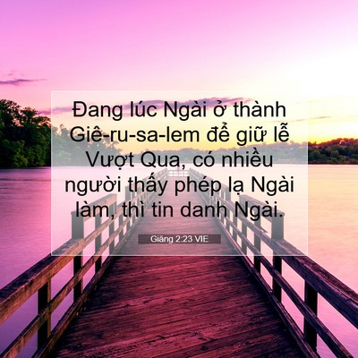 Picture 07 - Giăng 2:23 VIE - Đang lúc Ngài ở thành Giê-ru-sa-lem để - Bible Verse Picture