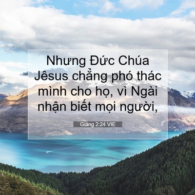 Picture 07 - Giăng 2:24 VIE - Nhưng Đức Chúa Jêsus chẳng phó thác - Bible Verse Picture