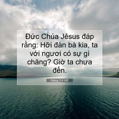 Picture 07 - Giăng 2:4 VIE - Đức Chúa Jêsus đáp rằng: Hỡi đàn bà - Bible Verse Picture