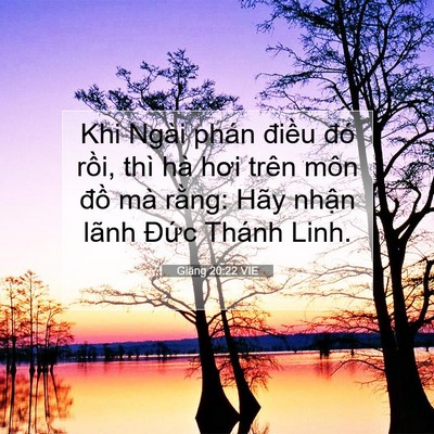 Picture 07 - Giăng 20:22 VIE - Khi Ngài phán điều đó rồi, thì hà hơi - Bible Verse Picture