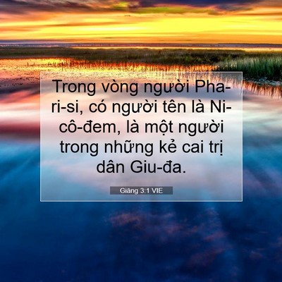 Picture 07 - Giăng 3:1 VIE - Trong vòng người Pha-ri-si, có người tên - Bible Verse Picture