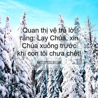 Picture 07 - Giăng 4:49 VIE - Quan thị vệ trả lời rằng: Lạy Chúa, - Bible Verse Picture