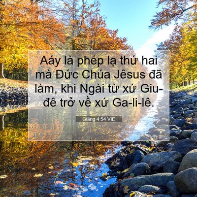 Picture 07 - Giăng 4:54 VIE - Aáy là phép lạ thứ hai mà Đức Chúa - Bible Verse Picture