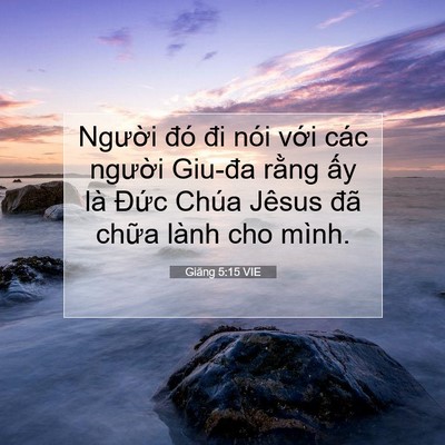 Picture 07 - Giăng 5:15 VIE - Người đó đi nói với các người - Bible Verse Picture