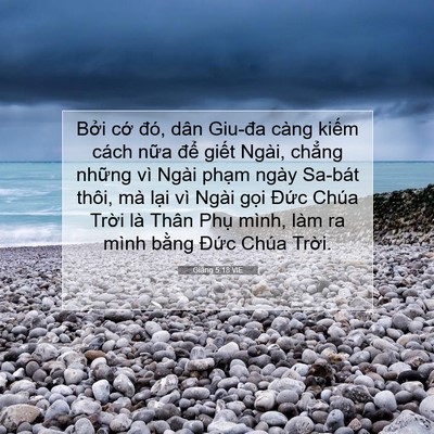 Picture 07 - Giăng 5:18 VIE - Bởi cớ đó, dân Giu-đa càng kiếm cách - Bible Verse Picture