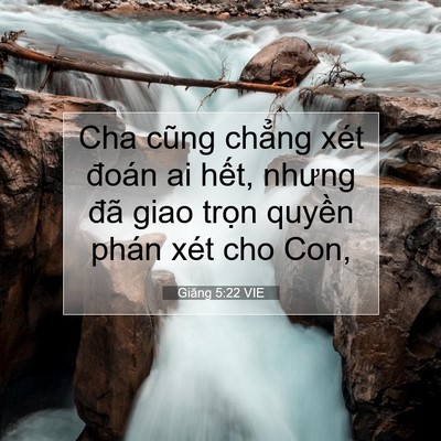 Picture 07 - Giăng 5:22 VIE - Cha cũng chẳng xét đoán ai hết, nhưng - Bible Verse Picture